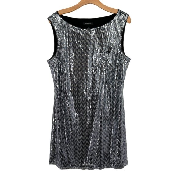 White House Black Market Sleeveless Sequin sheath Dress womens size XL - Picture 2 of 11